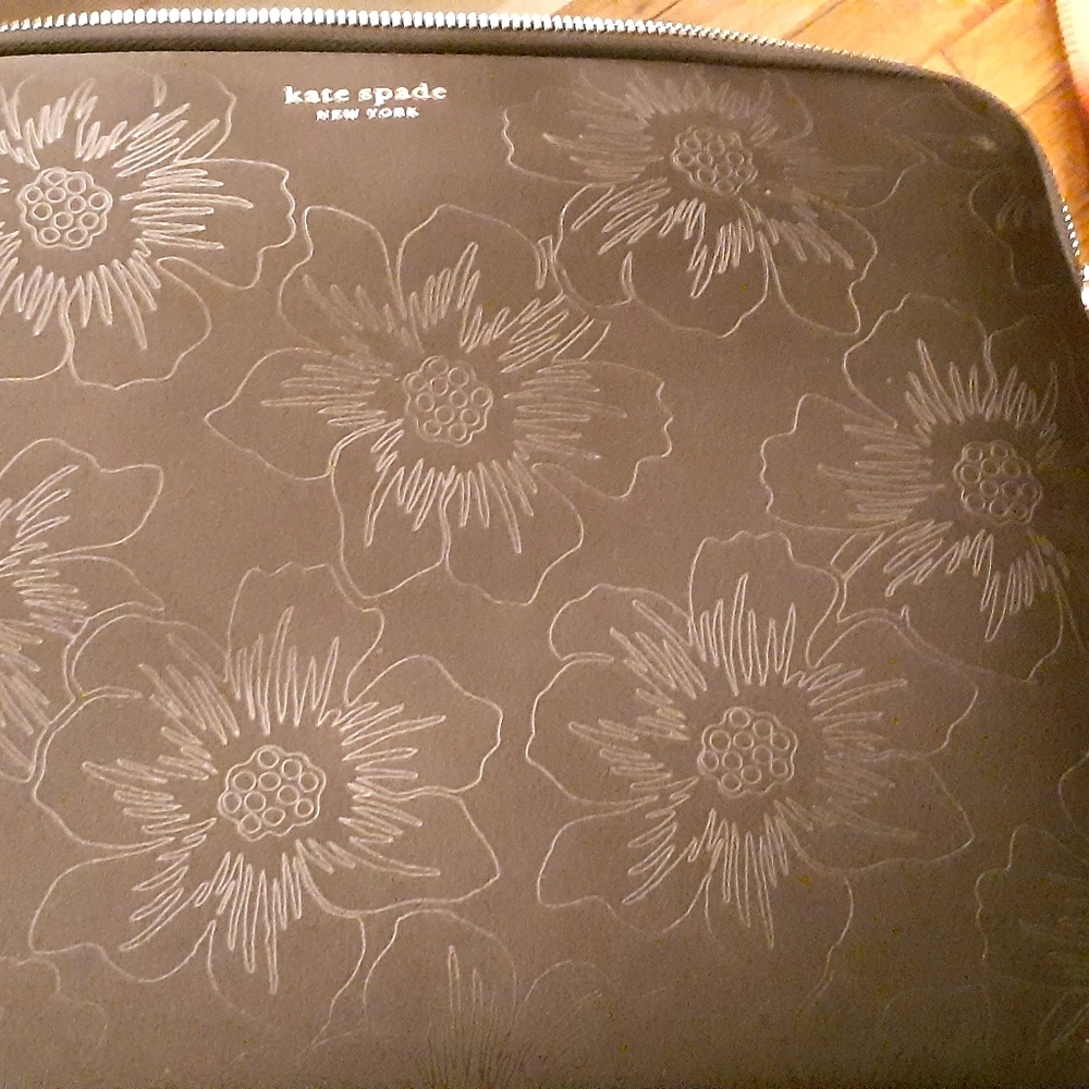 KATE SPade embroided Flowered Laptop Sleeve